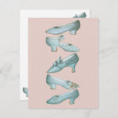 schoenen uit de 19e eeuw notitiekaartje (Voorkant / Achterkant)