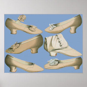schoenen uit de 19e eeuw poster
