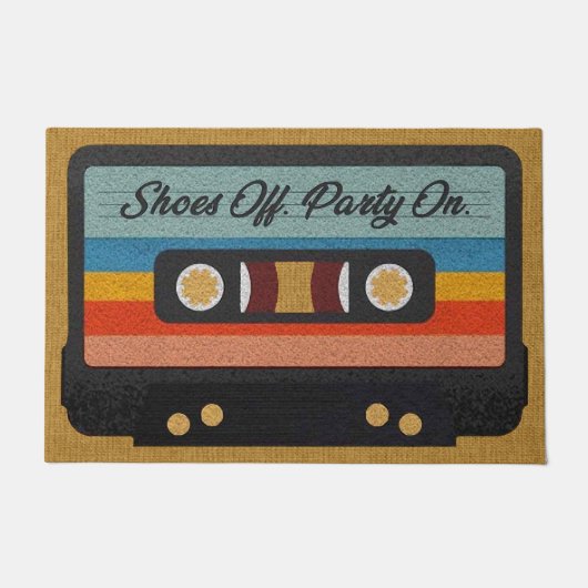 Schoenen uit partij op het tapijt, huis minnaar de deurmat (Voorkant)
