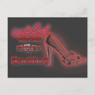 schoenen voor dansen briefkaart