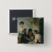 Schoenen voor het afspelen, c.1670-75 vierkante button 5,1 cm (Voorkant /achterkant)