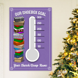 Schoenendoos Thermometer Poster - Paars