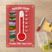 Schoenendoos Thermometer Poster - Rood