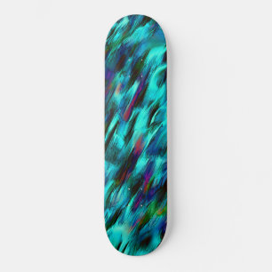 Schoenvlekken van blauw naar cyaan, roodbaars skateboard