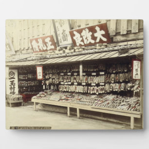 Schoenwinkel in Kyoto, c.1890 (foto met handkleur) Fotoplaat