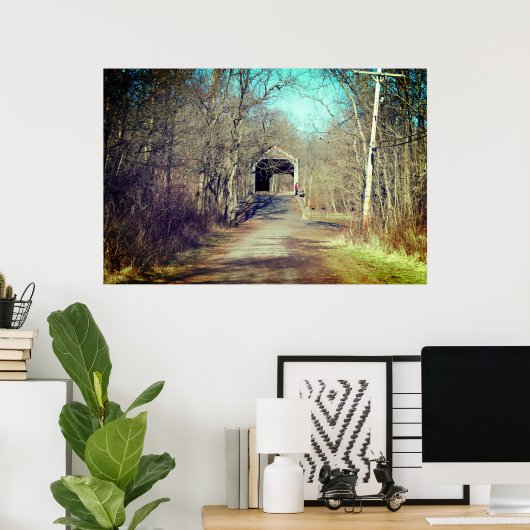 Schofield Ford Covered Bridge Poster (Thuiskantoor)