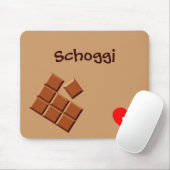 Schoggi (Zwitserse chocolade) mousepad Muismat (Met muis)