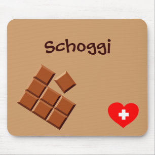 Schoggi (Zwitserse chocolade) mousepad Muismat