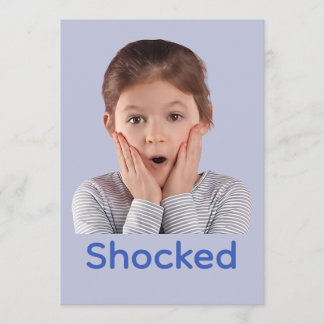 Schokkende gevoelens van kinderen bedankkaart