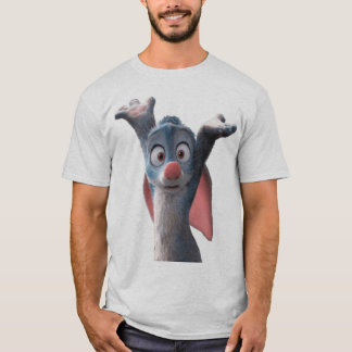 Schokkende Konijn Cartoon Kunst T-shirt