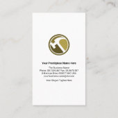 Schokkende lichtgevende verf bakstenen muur klusje visitekaartje (Achterkant)