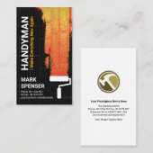 Schokkende lichtgevende verf bakstenen muur klusje visitekaartje (Voorkant / Achterkant)