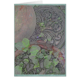 Schokpot en ruw ijzer in een tuin