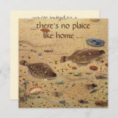  Schol Vis, Grappig Housewarming Party Kaart (Voorkant / Achterkant)