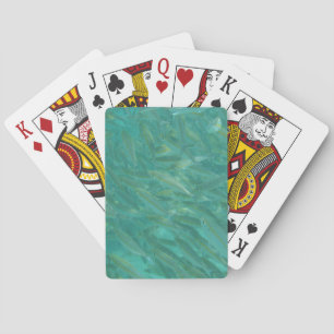 Schol Vissen Onderwater Foto Pokerkaarten