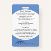 Schola Cantorum Silicon Valley Member label + lany Badge (Achterkant)