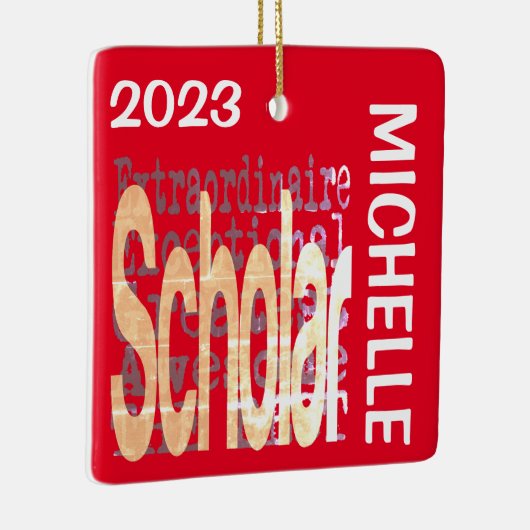 Scholar Extraordinaire CUSTOM Keramisch Ornament (Rechts)