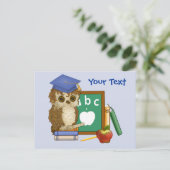 Scholar Owl Briefkaart (Staand voorkant)