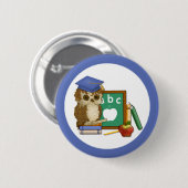 Scholar Owl Ronde Button 5,7 Cm (Voorkant /achterkant)