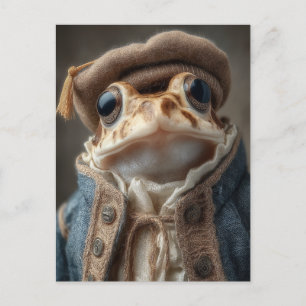 Scholarly Toad in kleding Briefkaart