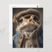 Scholarly Toad in  kleding Briefkaart (Voorkant / Achterkant)