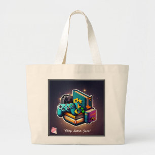 "ScholarSphere: Speel. Leer. Groei." Grote Tote Bag