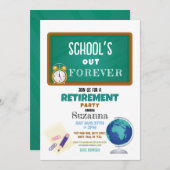 Scholen Onze Forever Retirement Party Teacher Kaart (Voorkant / Achterkant)