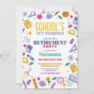 Scholen Onze Forever Retirement Party Teacher Kaart