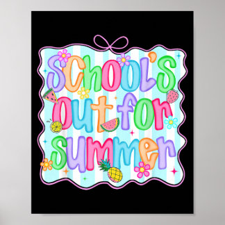 Scholen sluiten voor de zomer laatste schooldag le poster