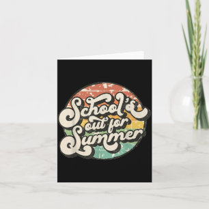 Scholen sluiten voor de zomer Retro Vintage Leraar Kaart