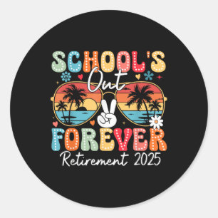 scholen stoppen voor altijd met pensioen 2025 ronde sticker
