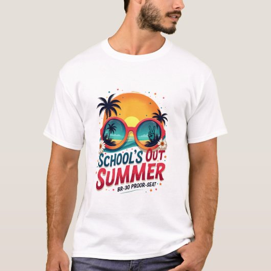 Scholen uit voor de zomer t-shirt (Voorkant)