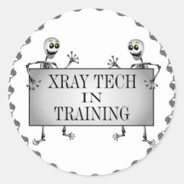 Scholing in opleiding ronde sticker