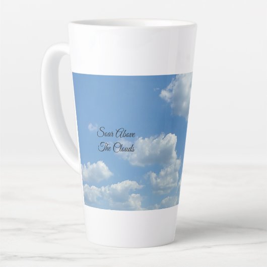 Schommel boven de Clouds Latte Coffee Mok (Linkerhoek)