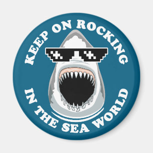 Schommelen in de Zee wereld - Shark Lovers Quote Magneet