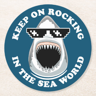 Schommelen in de Zee wereld - Shark Lovers Quote Ronde Kartonnen Onderzetter