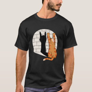 schommelende kat die metalen vuist rockin kitten l t-shirt