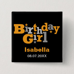 Schommelingen Type Birthday Girl Button