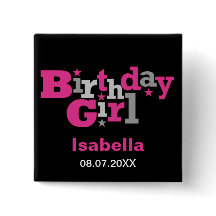 Schommelingen Type Birthday Girl Button