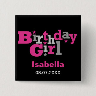 Schommelingen Type Birthday Girl Button