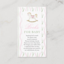 Schommelpaard Baby Shower Boeken voor Baby Kaart