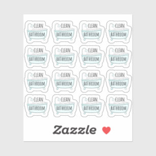 Schone Badkamer Badkuip Schoonmaak klusjes Planner Sticker