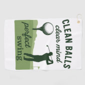 Schone Ballen Heldere Geest Perfect Swing Grappig Golfhanddoek (Horizontaal)
