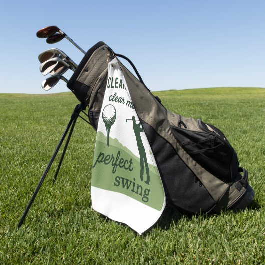 Schone Ballen Heldere Geest Perfect Swing Grappig Golfhanddoek (Groen)