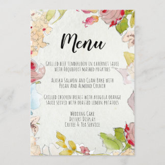 SCHONE BLOEMEN MENU KAART