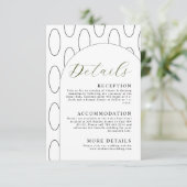 Schone bruiloft - Versluitingskaart Informatiekaartje (Staand voorkant)