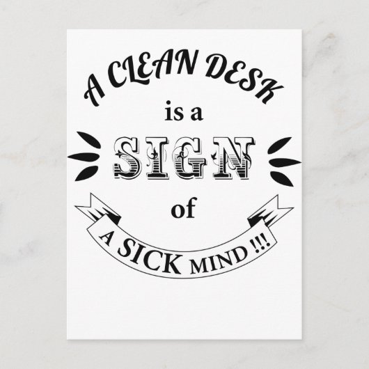 Schone bureau Funny Quottes Briefkaart (Voorkant)