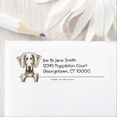 Schone en eenvoudige weimaraner etiket (Insitu)