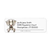 Schone en eenvoudige weimaraner etiket (Voorkant)