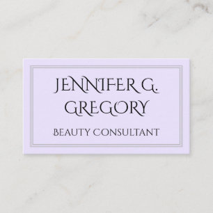Schone en elegante schoonheidsconsultant Visitekaa Visitekaartje